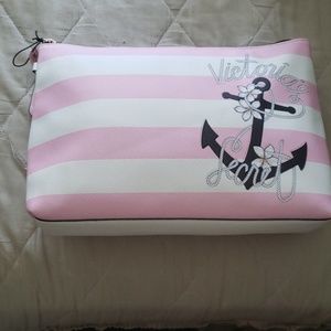 NWT Victoria's Secret Striped Travel MakeUp Bag
